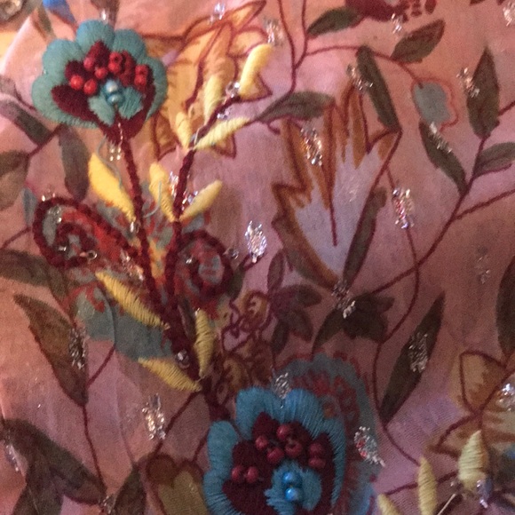 Anthropologie BELLA SHIMMER Kimono Desert Sunset colors Inspired Subtle Light - Picture 8 of 8